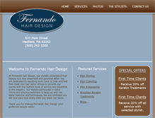 Tablet Screenshot of fernandohairdesign.com